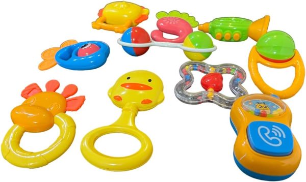 My Baby Rattles Set (12 Pcs) New-born Hand Bells Baby Toys 0-12 Months